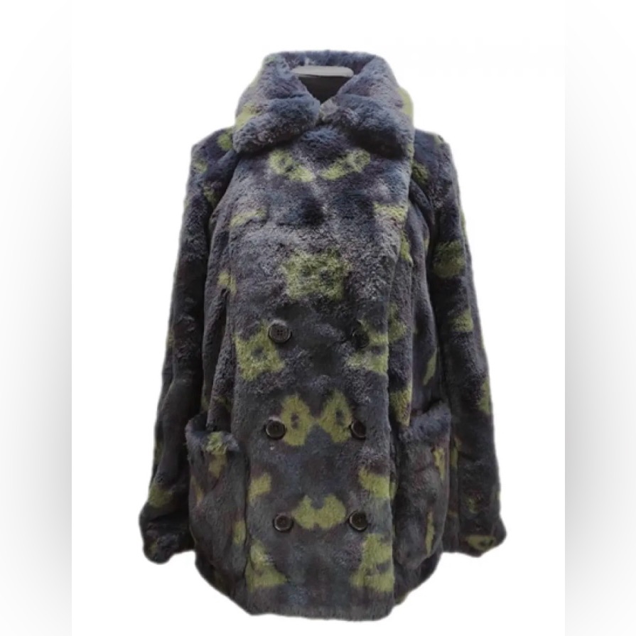 Zadig & Voltaire Faux Fur Camo Jacket. Size Xs.
